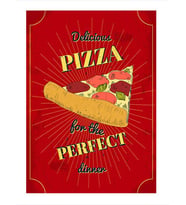 Lezzetli Pizza Dekoratif Mdf Tablo