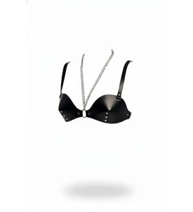 Mulvxbrf Brf02 Siyah Göğüs Harness Suni Deri Zımba Detaylı Zincirli - Brf1380 (Mulvix)
