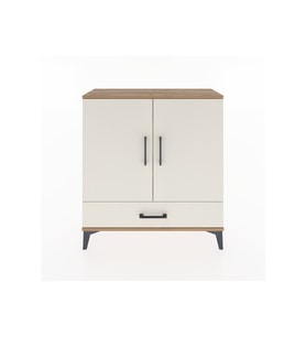 Arges Şifonyer 3 Raflı Tek Çekmeceli 2 Kapaklı 88x30x96 Çam-Aytaşı