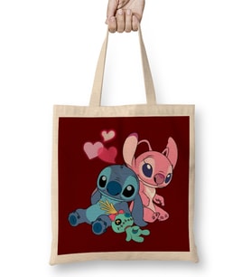 Lilo And Stitch Stitch & Angel Bez Çanta Uzun Saplı