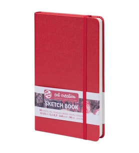 Talens Art Creation Sketchbook Sert Kapak Eskiz Defteri 140 gr 13x21 cm 80 yp KIRMIZI 