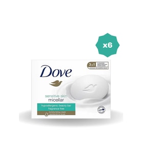Dove Beauty Cream Bar Micellar Hassas Ciltler İçin Nemlendirici Etkili 90 g x6