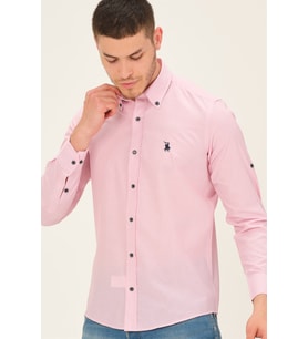 G770 DEWBERRY ERKEK GÖMLEK-PEMBE