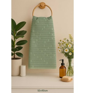 2'li Mint Yeşili El ve Mutfak Havlusu Seti – 30x50 cm  Yumuşak Dokulu, Şık ve Emici
