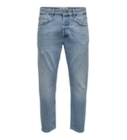 Only & Sons Erkek Rahat Kesim Kısa Paça Kot Pantolon Onsavi Crop Jeans-22024858 (DENIM)