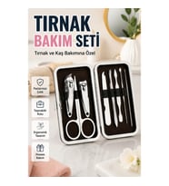 Paslanmaz Çelik Tırnak, Kaş ve Kişisel Bakım Seti – Taşıma Çantalı