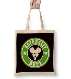 Naturally Dope Girl Queen American African Woman Gift Bez Çanta Uzun Saplı