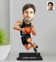 Kişiye Özel İsimli Basketbolcu Erkek Ahşap Biblo-2