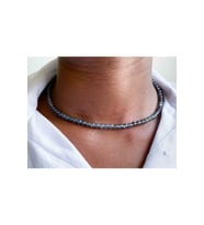 Nelleovana Labradorit Taşı Doğaltaş Kolye 4 Mm