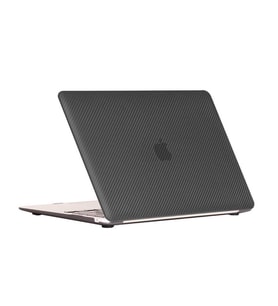 Macbook 13.3' Pro 2020 A2338 MSoft Carbon Fiber Tasarımlı Kapak (Siyah)