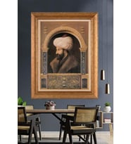 Altın Varaklı  Çerçeveli Paspartulu Tablo ndd726 (Gold)