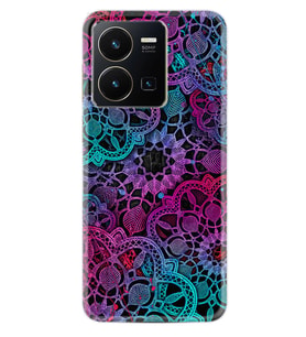 Vivo Y22 Kılıf Silikon Desen Özel Seri Colurful Mandala 1667