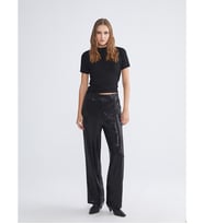LCW EVERYDAY Siyah Standart Fit Payetli Kadın Pantolon