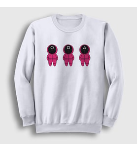 Presmono Unisex Beyaz Guards V2 Squid Game Sweatshirt 260611tt