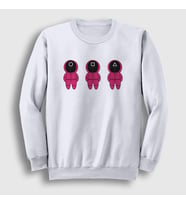 Presmono Unisex Beyaz Guards V2 Squid Game Sweatshirt 260611tt