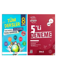 Evrensel İletişim 8.Sınıf Tüm Dersler Yeni Nesil Soru Bankası ve Ünlü 5 li deneme Seti 2 Kitap