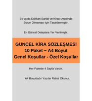 10 Paket, Kira Sözleşmesi Güncel Detaylı.