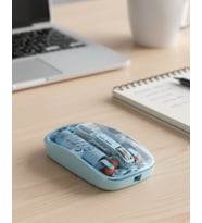 Northcity Mavi Kablosuz Mouse: Bluetooth & USB Çift Mod, Optik Hassasiyet ve Ergonomi
