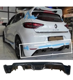 Renault Clio 5 Arka Ek 2019 2020 2021 2022 Mat Siyah Plastik