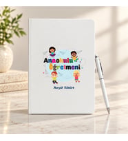 Öğretmenler Günü Hediyesi İsim Baskılı Defter Kalem Seti