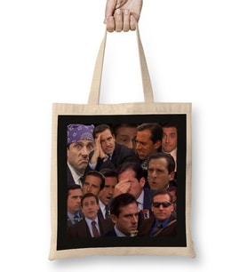 Crying Michael Scott 01 Bez Çanta Uzun Saplı
