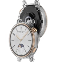 Huawei Watch GT 5 41mm 2li Set Silikon Parlak Renkli Ekran Koruyuculu Kasa Koruy (Renksiz)