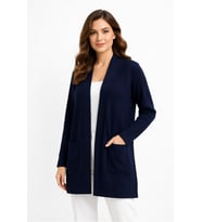 Kadın Anne Triko Cepli Hırka BGL-ST05293 (Lacivert)