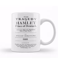 Hamlet William Shakespeare Title Page Kupa Bardak Porselen