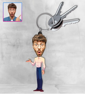 Kişiye Özel Karikatür Tasarım Anahtarlık 97144