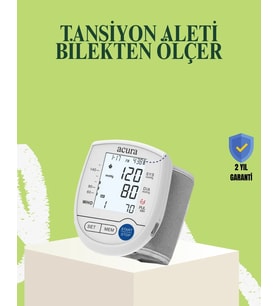 Bilekten Dijital Tansiyon Aleti Hem Pilli Hem Şarjlı Hafızalı