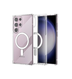Durukar® Samsung Galaxy S23 Ultra Kılıf Magneticsafe Şeffaf Silikon - Şeffaf