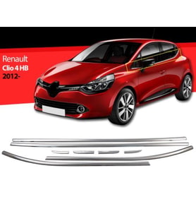 Renault Clio 4 Hb Krom Cam Çıtası 8 Parça 2012 ve Üzeri
