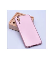Huawei P20 Uyumlu Kılıf Zore Premier Silikon Kapak (Rose Gold Altın)