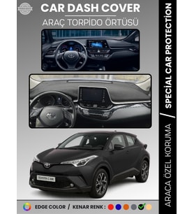 TOYOTA C-HR (2016-2022) Torpido Örtüsü Ön Göğüs Koruma Araca Özel Çatlamayı Önler Kaymaz