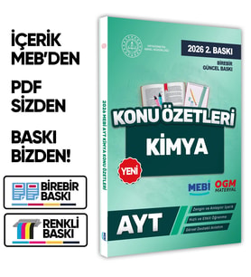 2026 YKS-AYT MEBİ-OGM Kimya Pratik Konu Özet Kitabı RENKLİ A4 Boyut Görsel Destekli BASKI ÜCRETİ