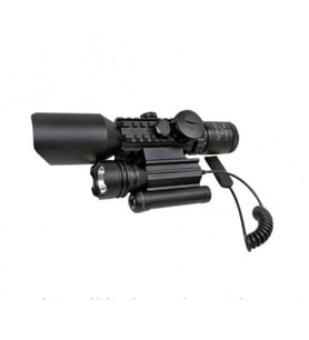 3-10x42 Zoomlu Av Tüfeği Dürbünü Lazeri Zenon Fenerli M9