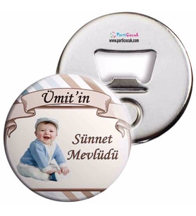 Sünnet Partisi Kahverengi Mavili Açacaklı Magnet