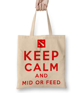 Keep Calm And Mid Or Feed Bez Çanta Uzun Saplı