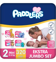 Bebek Bezi 2 Numara Mini (3-6 Kg) 320 Adet – Ekstra Set