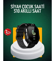 S10 Siyah Çocuk Takip Saati Güvenli Alan Uyarısı Sesli Mesaj