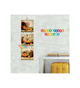 Otantik Hediyelik halatlı dekoratif tablo detaylı 3 lü set mutfak (kitchen) saati