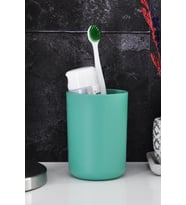 Turkuaz, Plastik Diş Fırçalık – 7,5×10 cm, Macunluk, Banyo Düzenleyici - Brasil Model