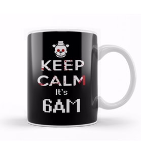 Fnaf Game Freddy Keep Calm It's 6am Kupa Bardak Porselen