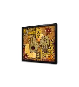 Etnik Motif Çerçeveli Mdf Tablo