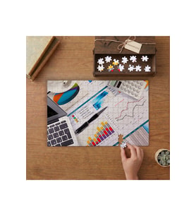 Çalışma Masası- Analiz Tasarımı 240 parça Ahşap Puzzle Ahşap Kutuda MP00515