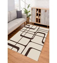 Dijital Kaymaz Taban Yıkanabilir Renkli Salon Halısı Mutfak Halısı Yolluk ND-SD-981 (Krem)
