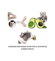 Kedi Avokado Nane ve Silikon Diş Kaşıma Fırçası Seti