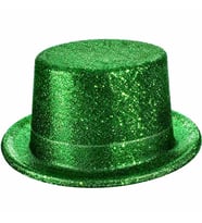 Yeşil Simli Glitter Silindir Parti Şapkası