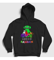 Presmono Unisex Siyah All Garten Of Banban Kapüşonlu Sweatshirt 531330tt