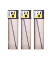 0.3 Kalem Ucu H 60 mm 3 Paket 0,3 Min Kalem Uç Teknik Kalem Yedeği Mono Tombow H 60 mm 3 Paket (Siyah)